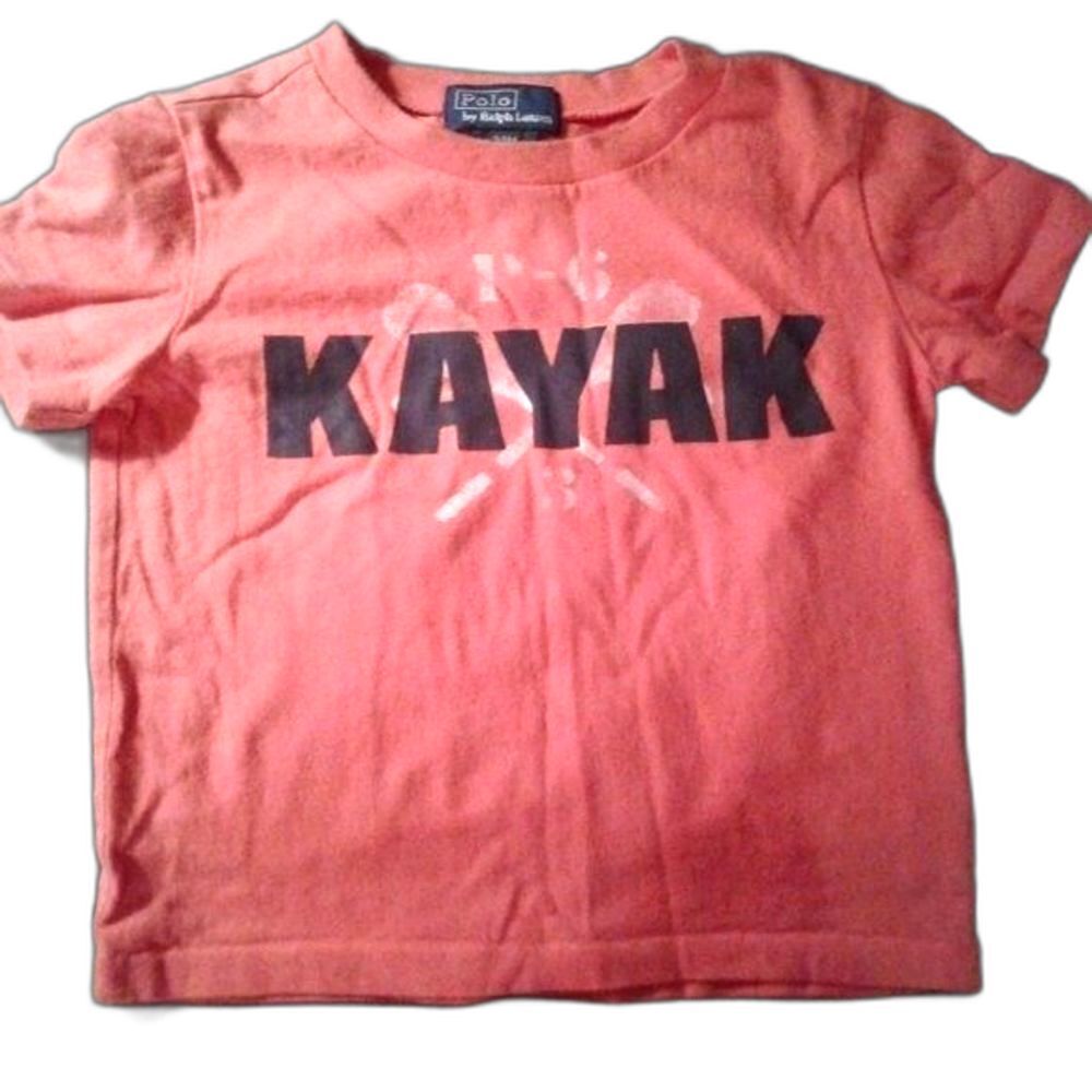 Polo By Ralph Lauren Euro Market 24 Month Kayak Graphic T-Shirt Orange Unisex